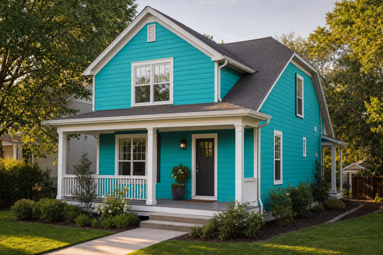 Cool Rain by Valspar on exterior