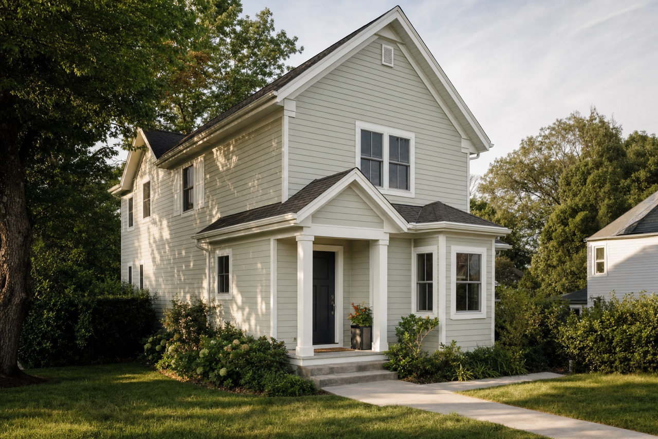 Sage Morsel by Valspar on exterior