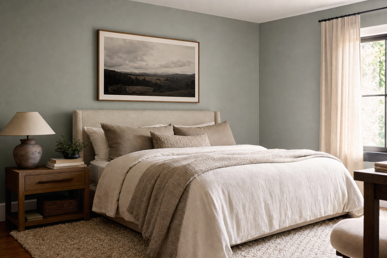 Secret Moss by Valspar on interiors