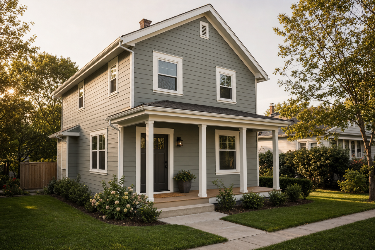 Murky Sage by Valspar on exterior
