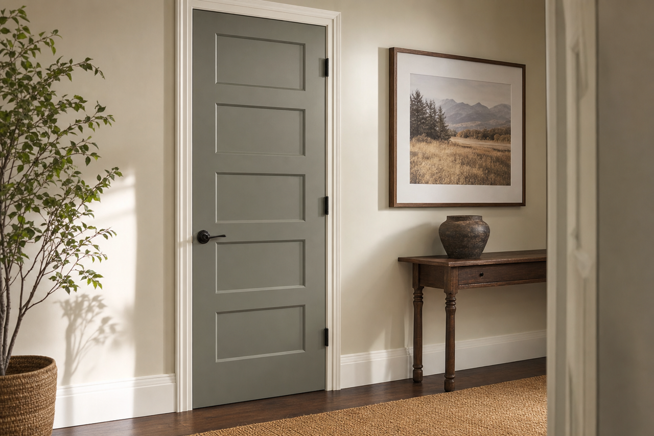 Murky Sage by Valspar on interior-doors