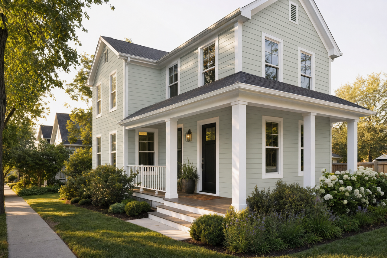 Sparkling Sage by Valspar on exterior