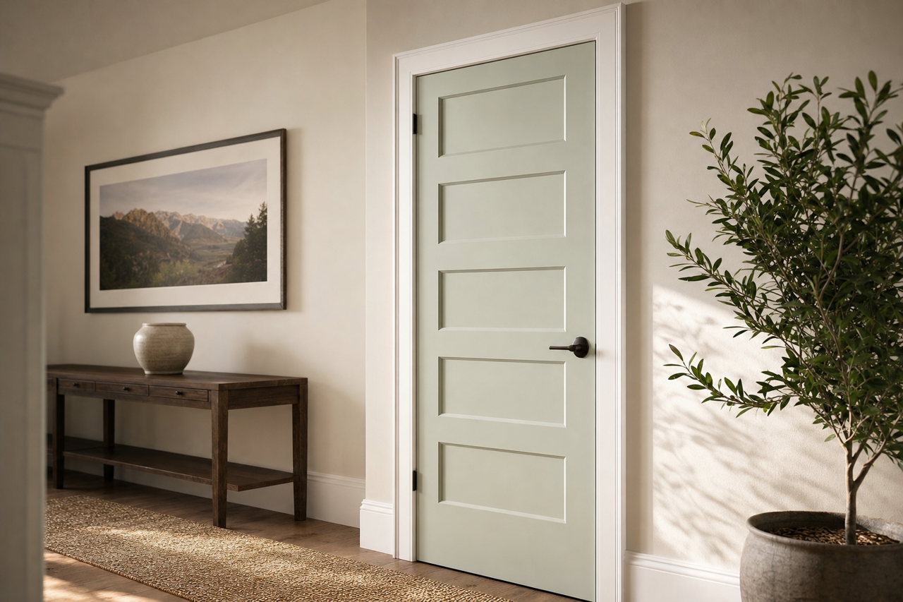 Sparkling Sage by Valspar on interior-doors