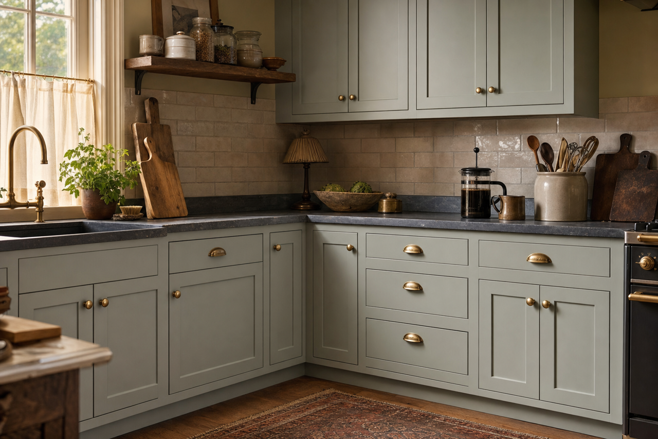 Nuance by Valspar on cabinets