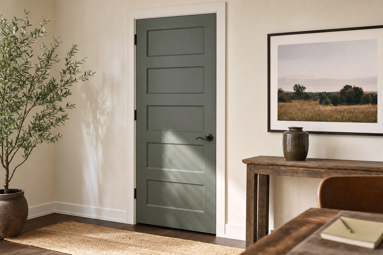 Belmont Green by Valspar on interior-doors