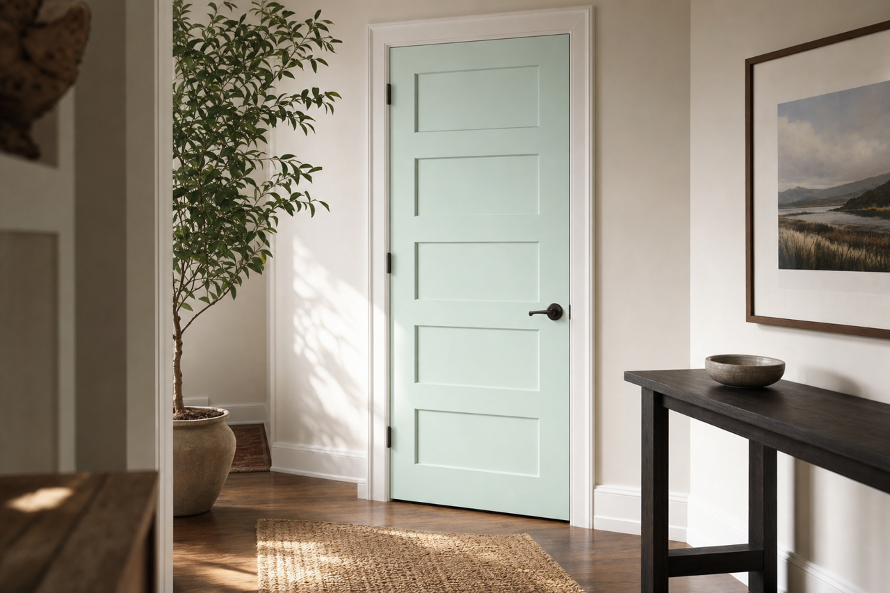 Pillow Mint by Valspar on interior-doors
