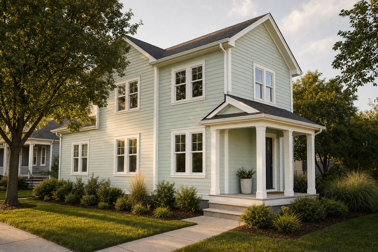 Sweet Mint by Valspar on exterior