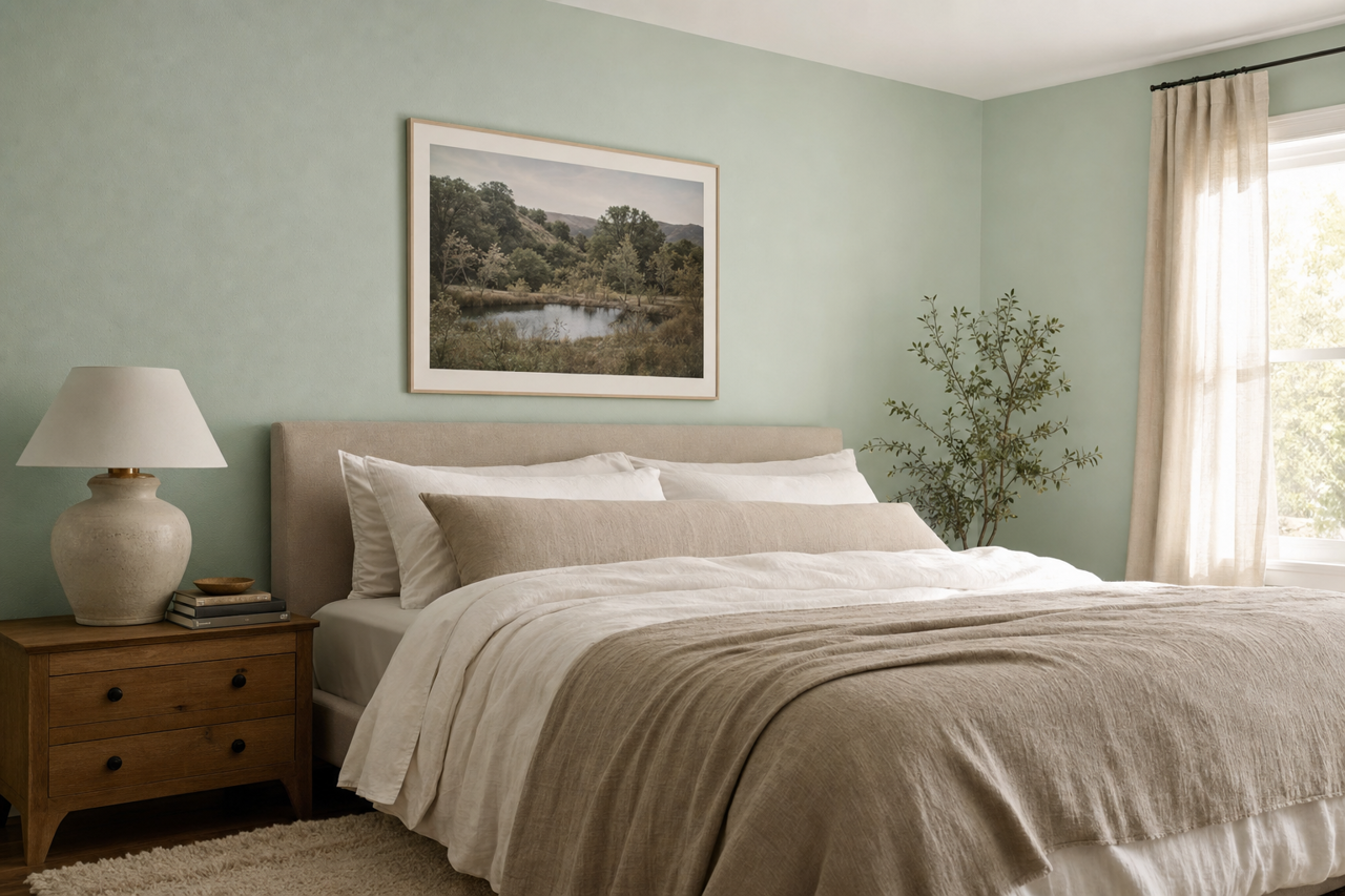Sweet Mint by Valspar on interiors