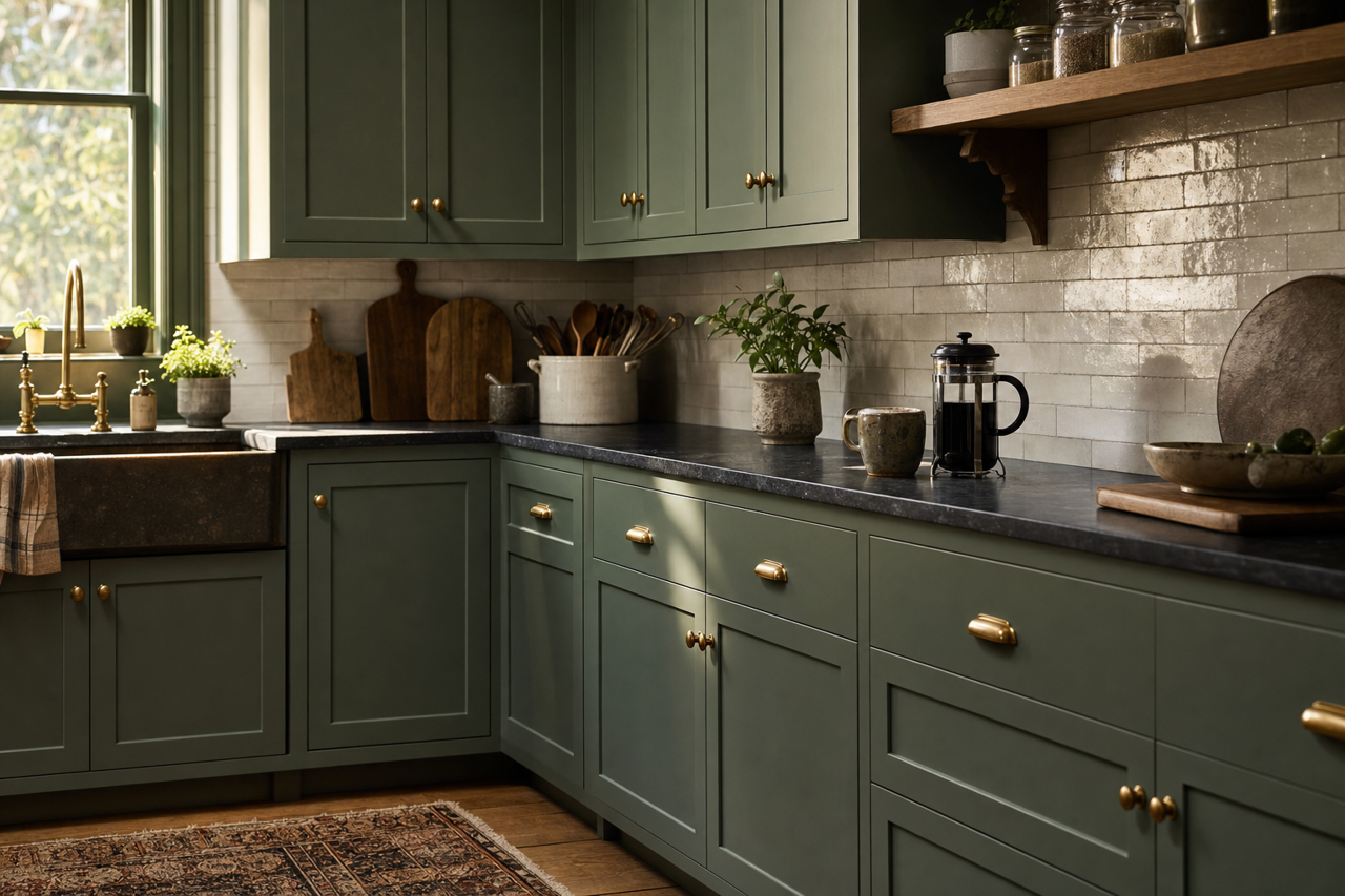 Billiard Room by Valspar on cabinets