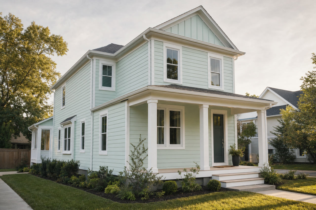 Dancing Mist by Valspar on exterior