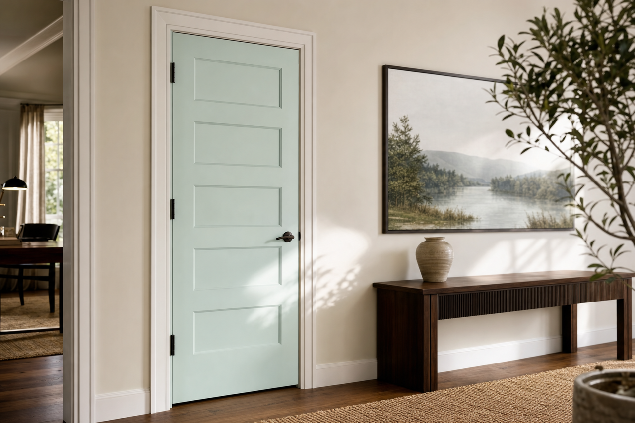 Dancing Mist by Valspar on interior-doors