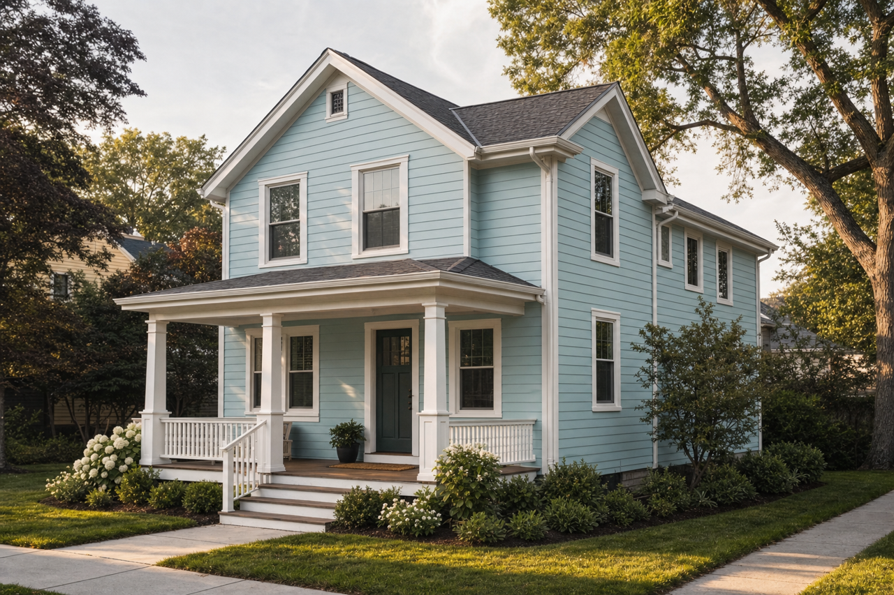Sea Tickle by Valspar on exterior