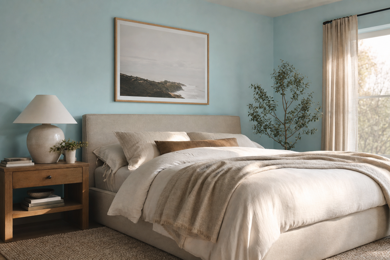 Sea Tickle by Valspar on interiors