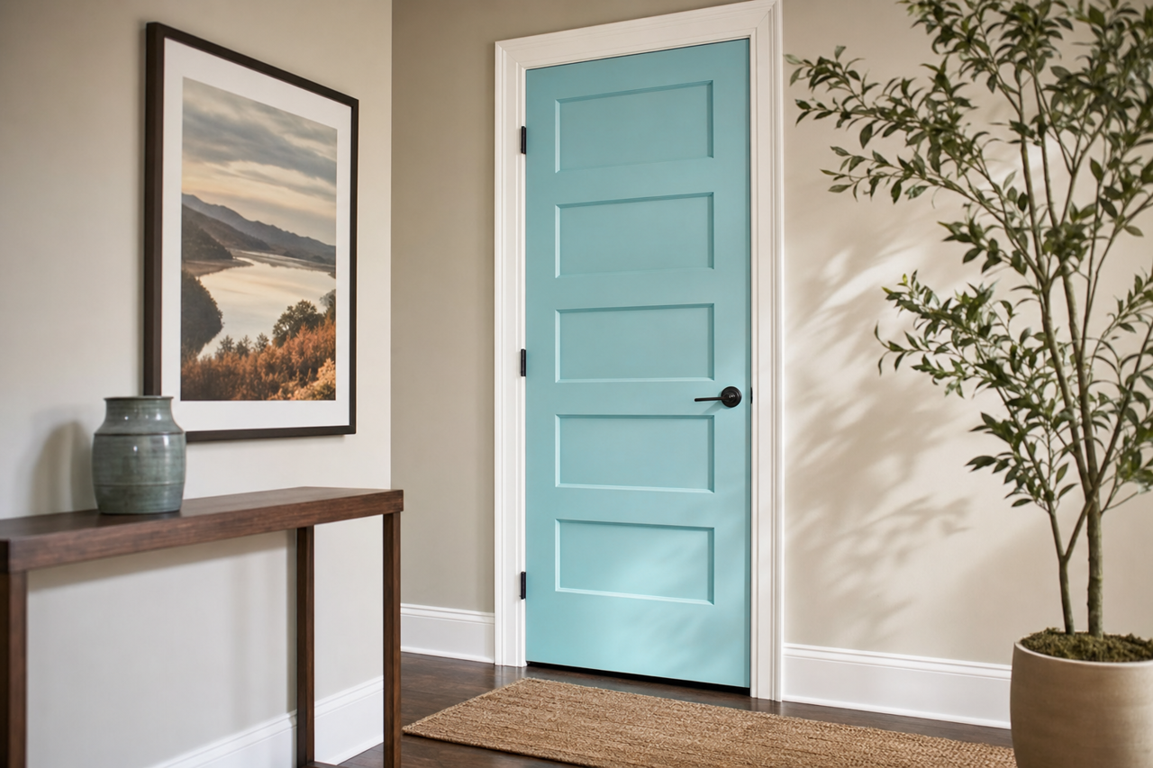 Playful Pool by Valspar on interior-doors