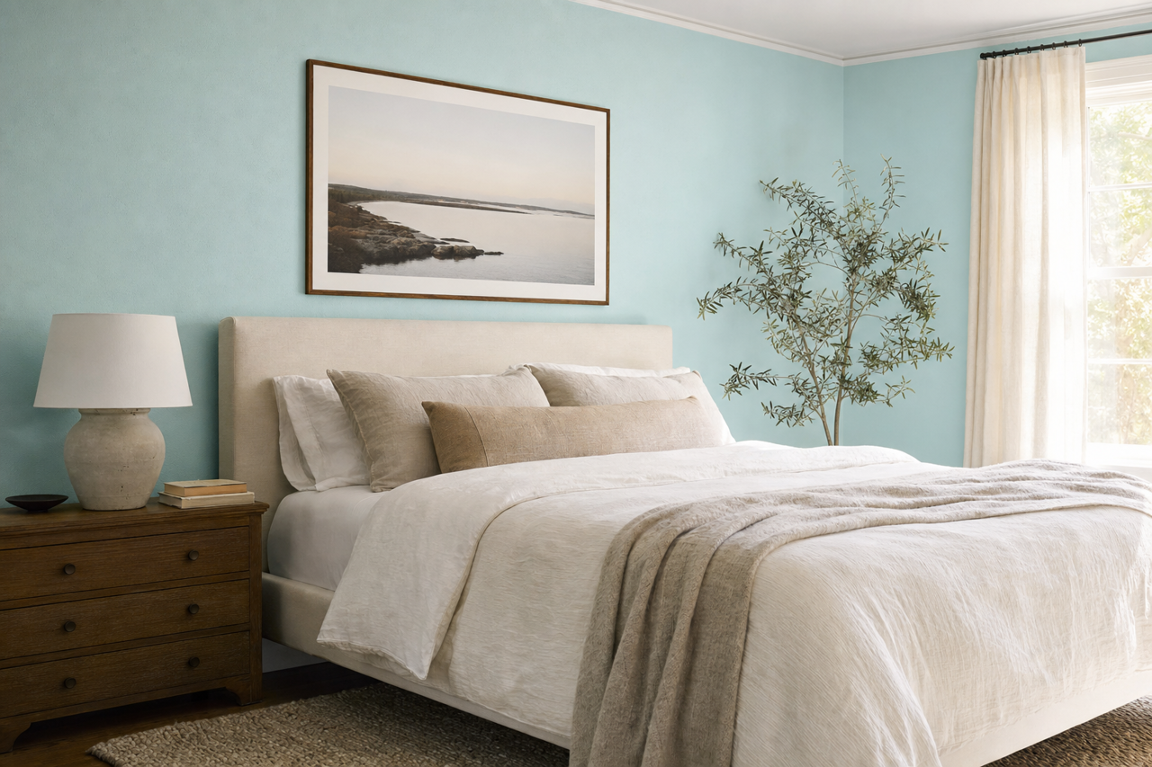 Sea Kiss by Valspar on interiors