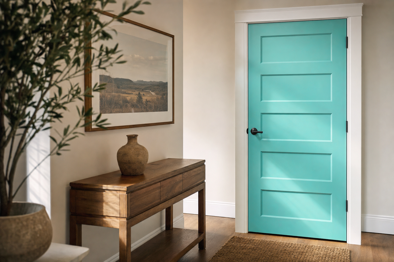 Bayside by Valspar on interior-doors