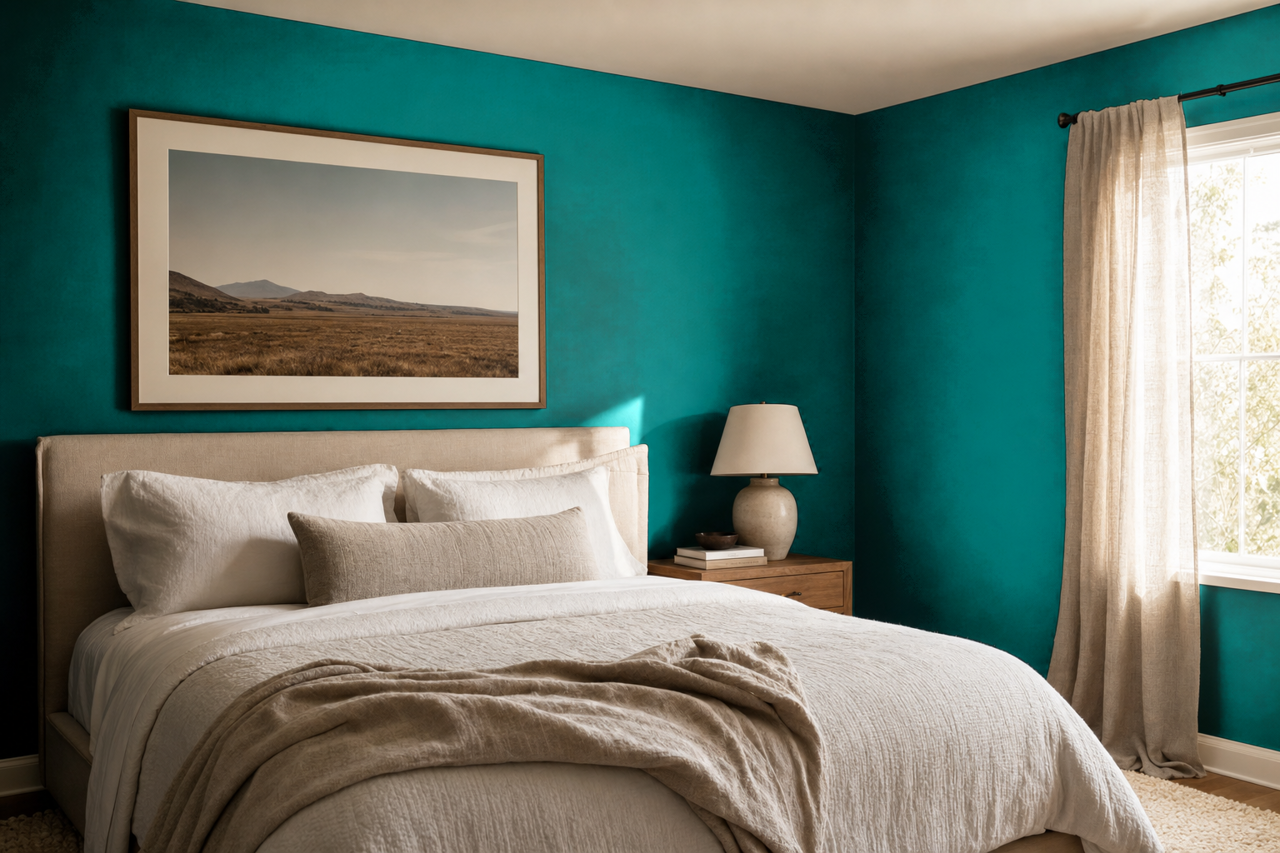 Blue Turquoise by Valspar on interiors
