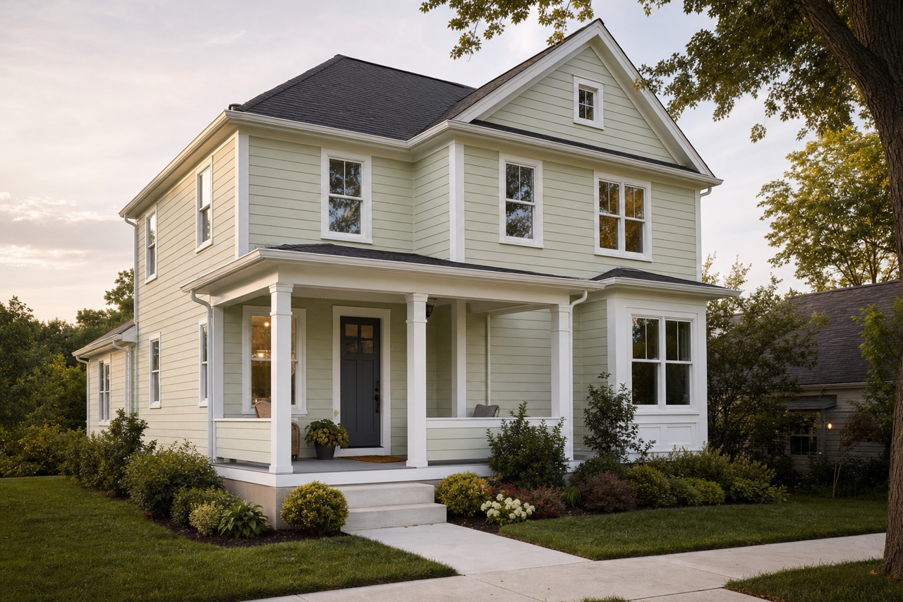 Pale Pastures by Valspar on exterior