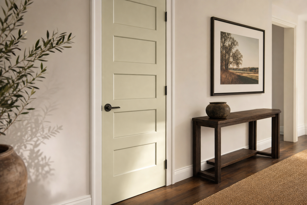 Pale Pastures by Valspar on interior-doors