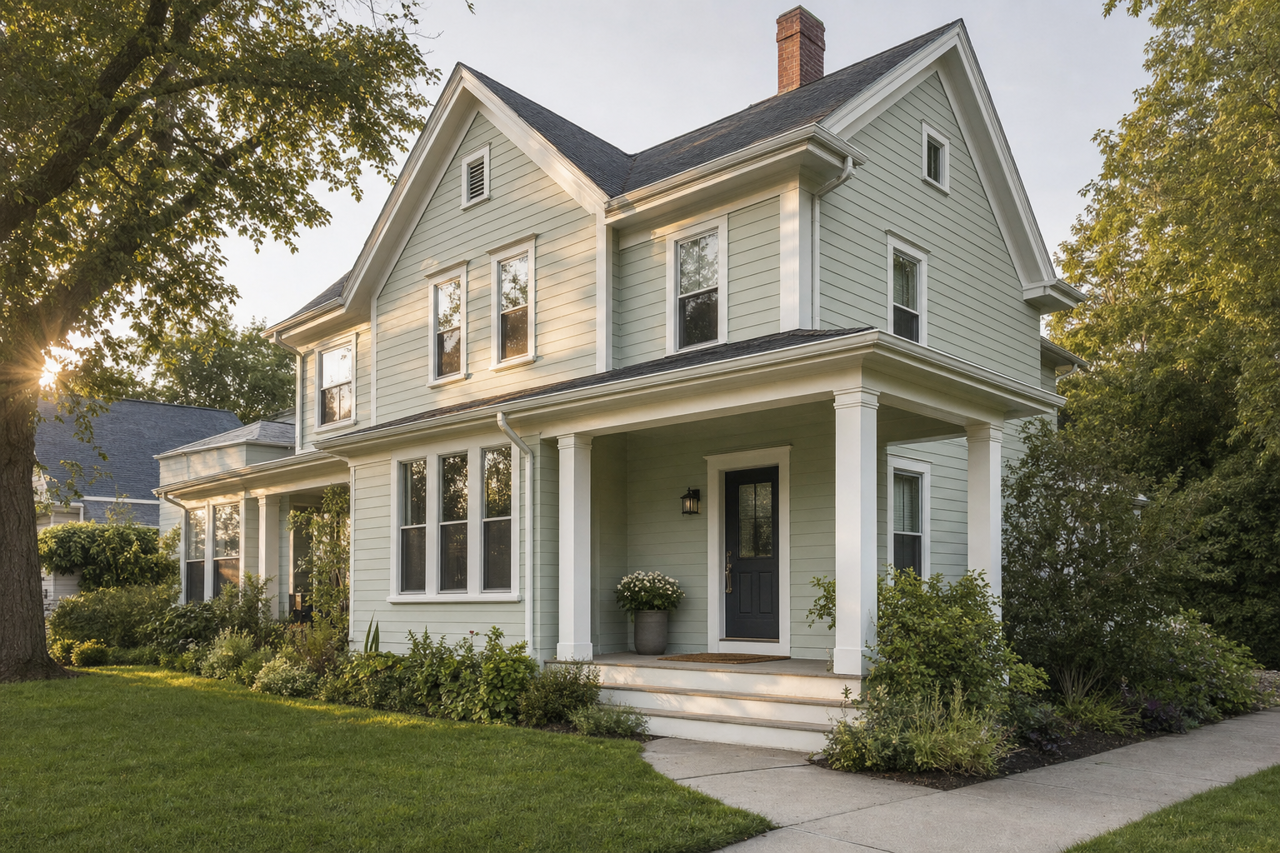 Wedding Mint by Valspar on exterior