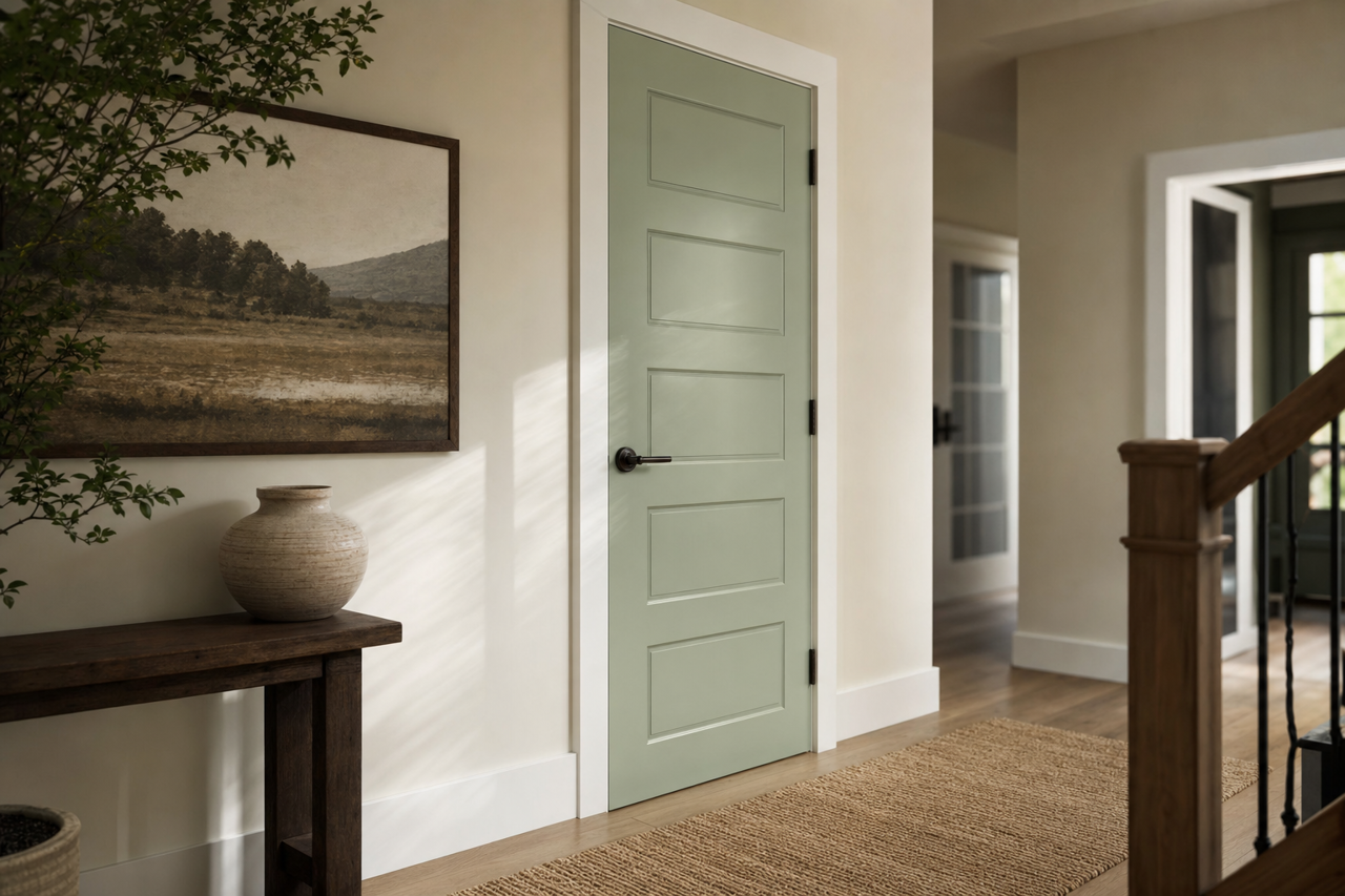 Green Trellis by Valspar on interior-doors