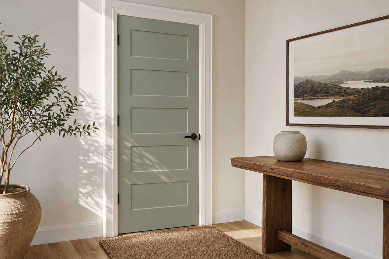 Irish Paddock by Valspar on interior-doors