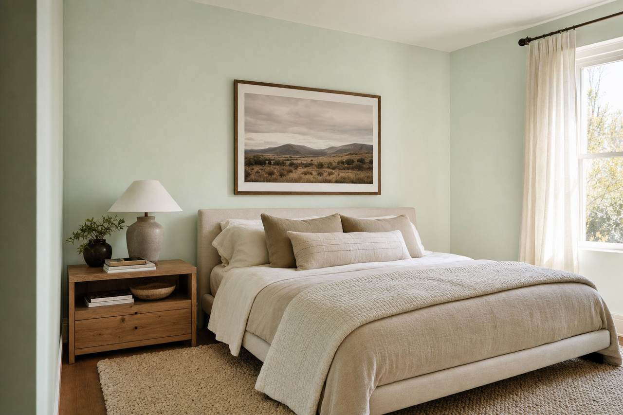 Minty Delight by Valspar on interiors