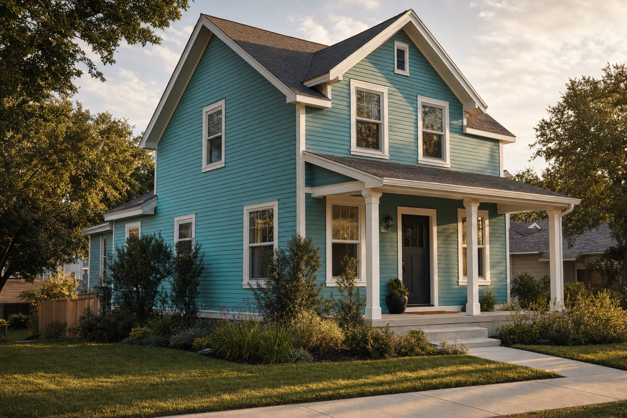 Tidal Teal by Valspar on exterior