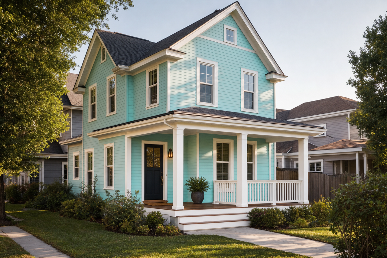 Sea Wave by Valspar on exterior