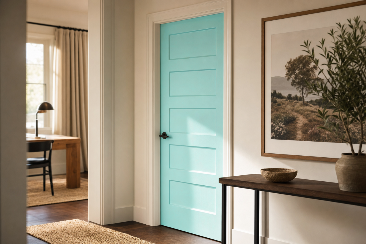 Sea Wave by Valspar on interior-doors
