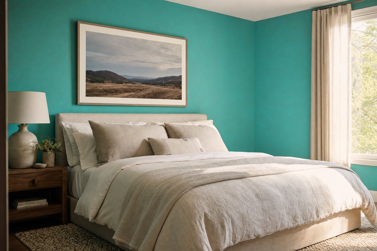 Laguna Green by Valspar on interiors