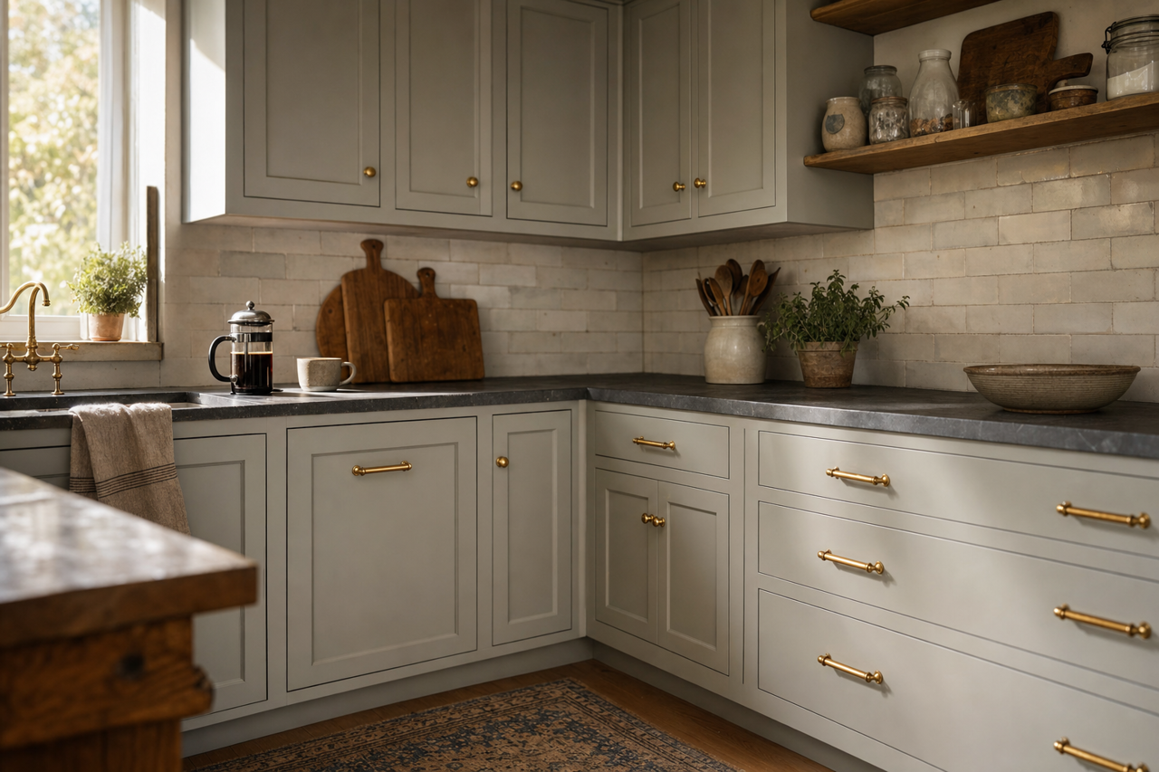 Coastal Jetty by Valspar on cabinets