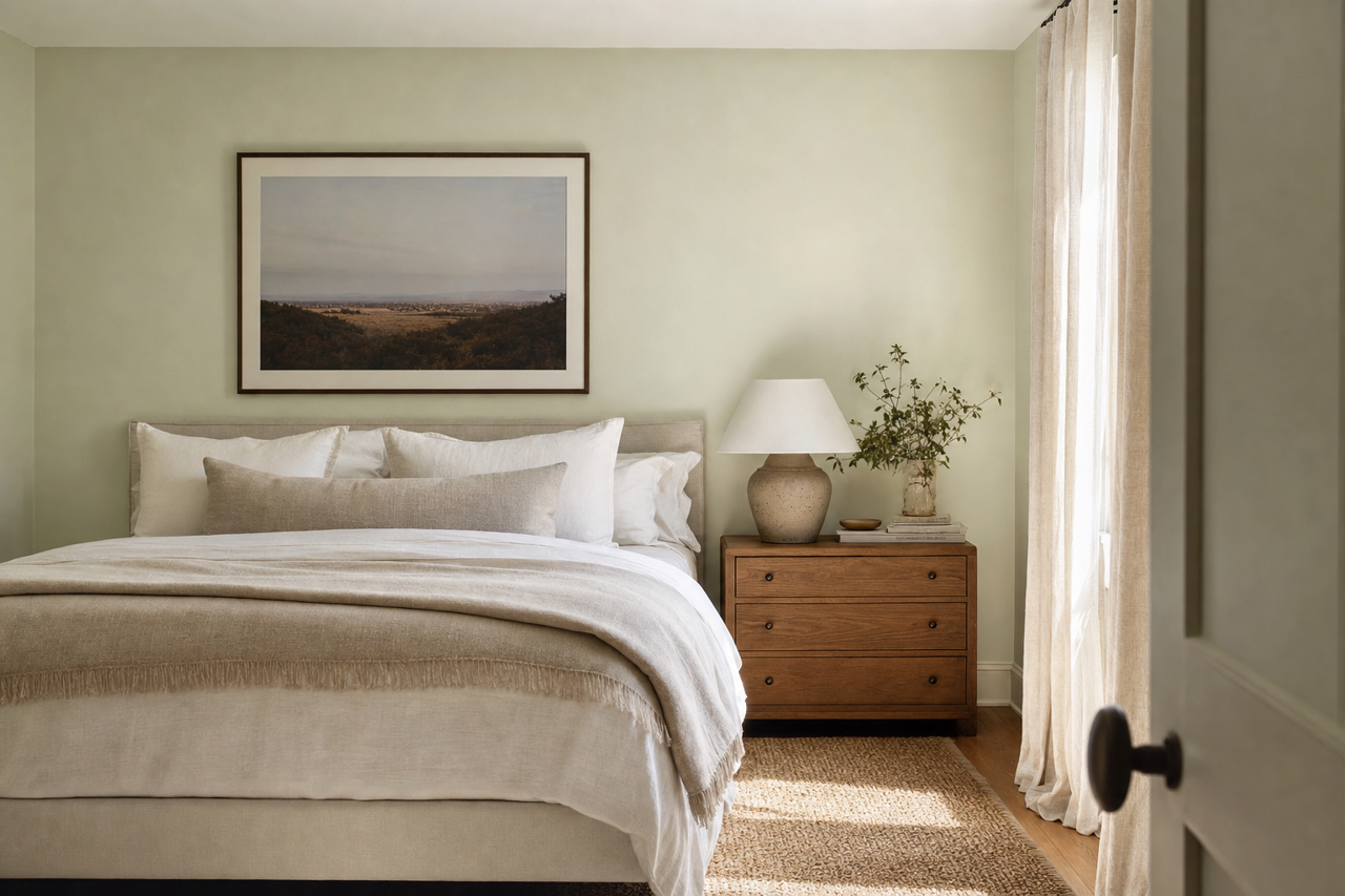 Glowing Green by Valspar on interiors