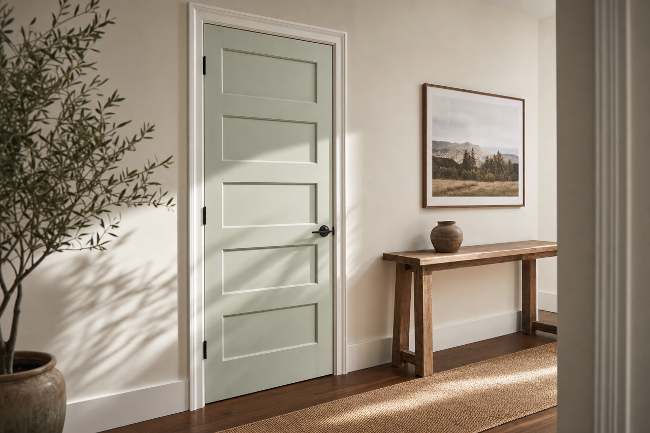 Mellow Spring by Valspar on interior-doors