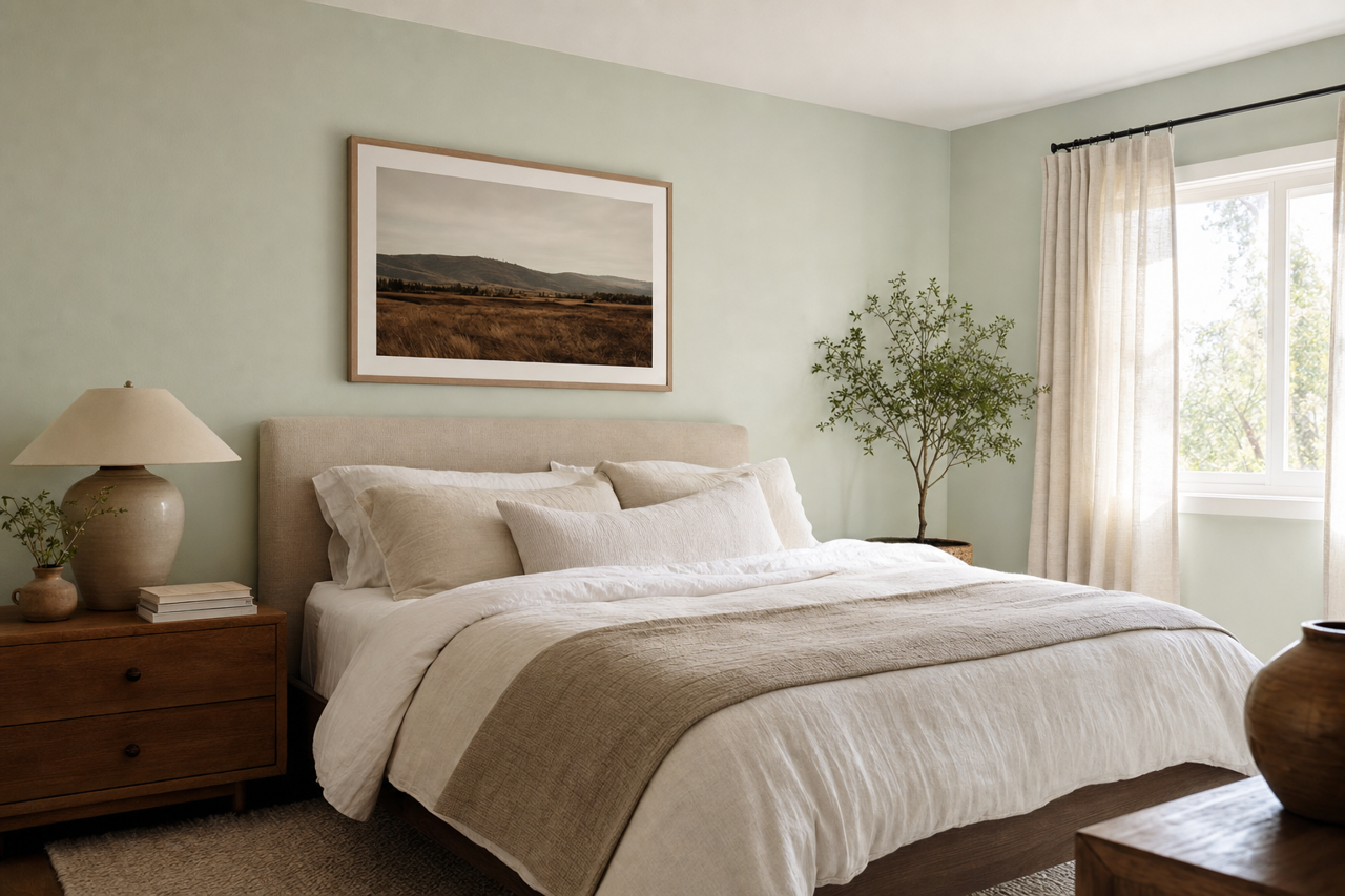 Mellow Spring by Valspar on interiors