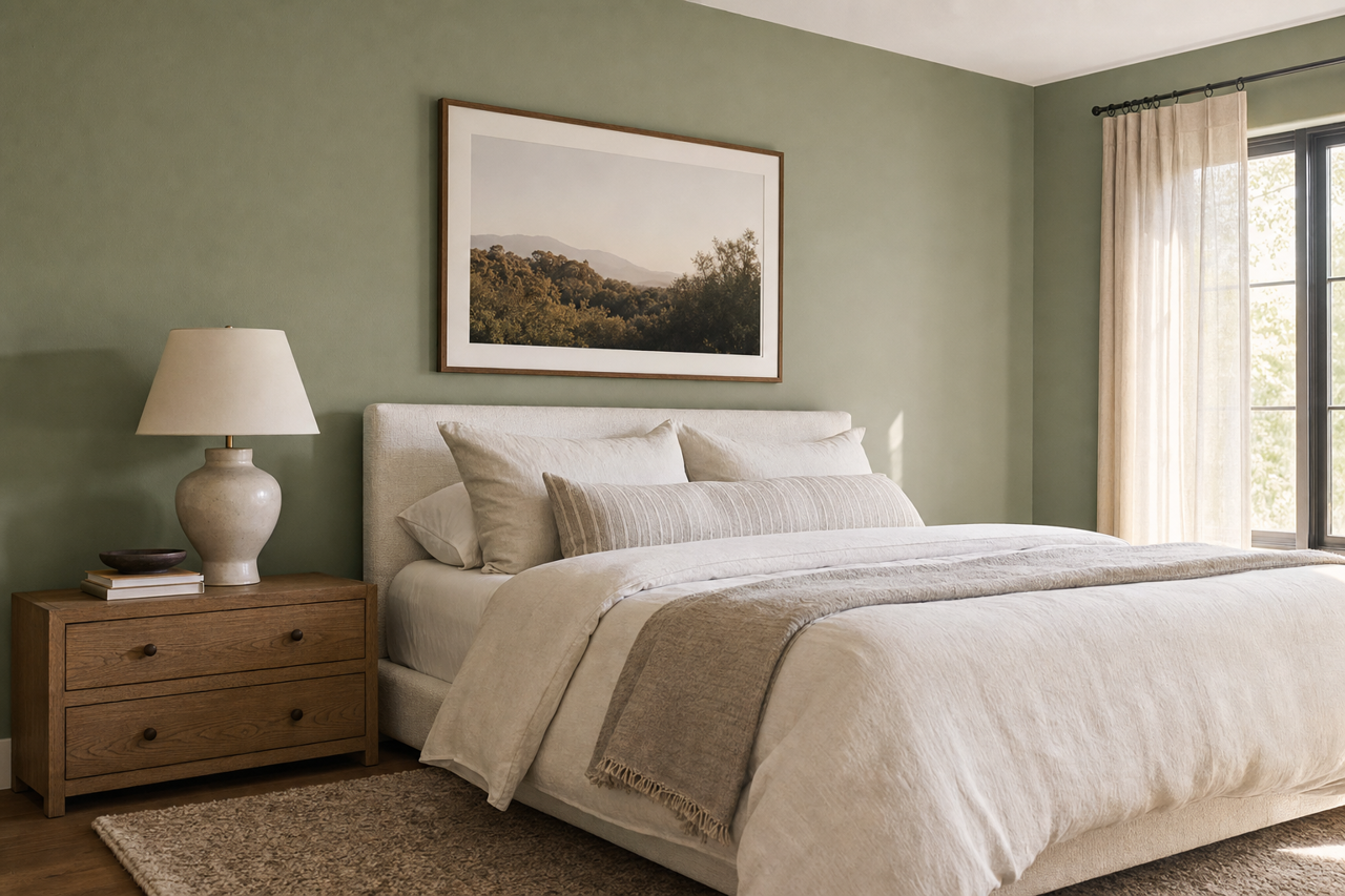 Leafy Rise by Valspar on interiors