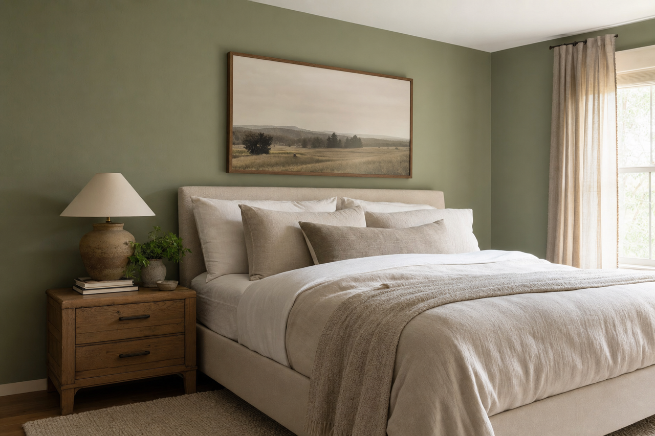 Northern Glen by Valspar on interiors