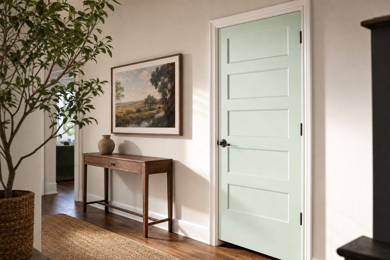 Crocodile Dreams by Valspar on interior-doors
