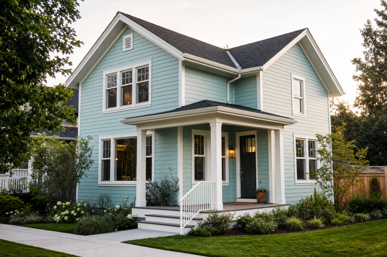 Lake Breeze by Valspar on exterior