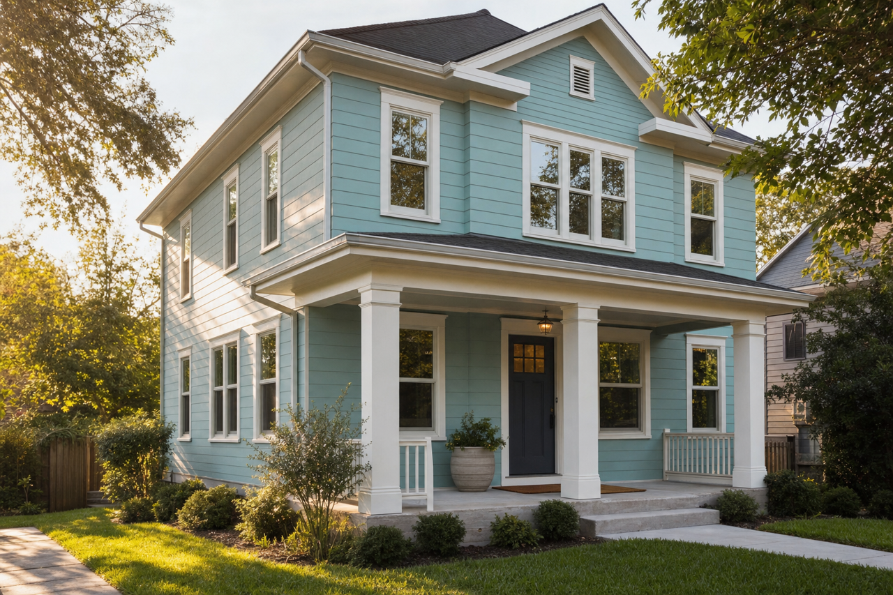 Gentle Wave by Valspar on exterior
