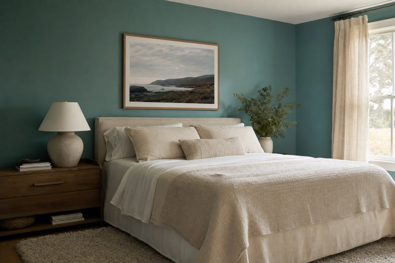 Dreamy Teal by Valspar on interiors
