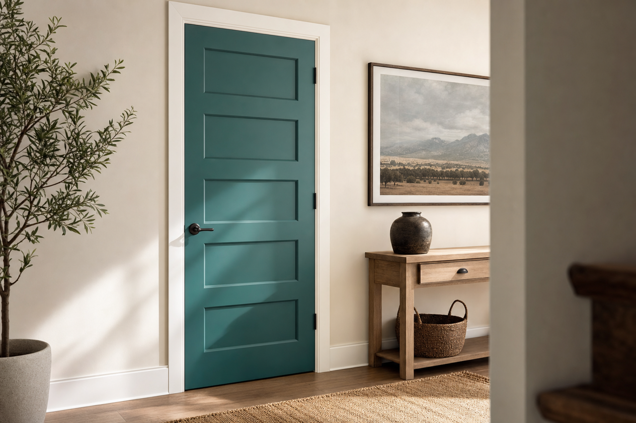 Pine Forest by Valspar on interior-doors