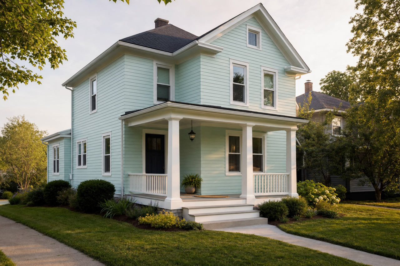 Inspiring Hue by Valspar on exterior