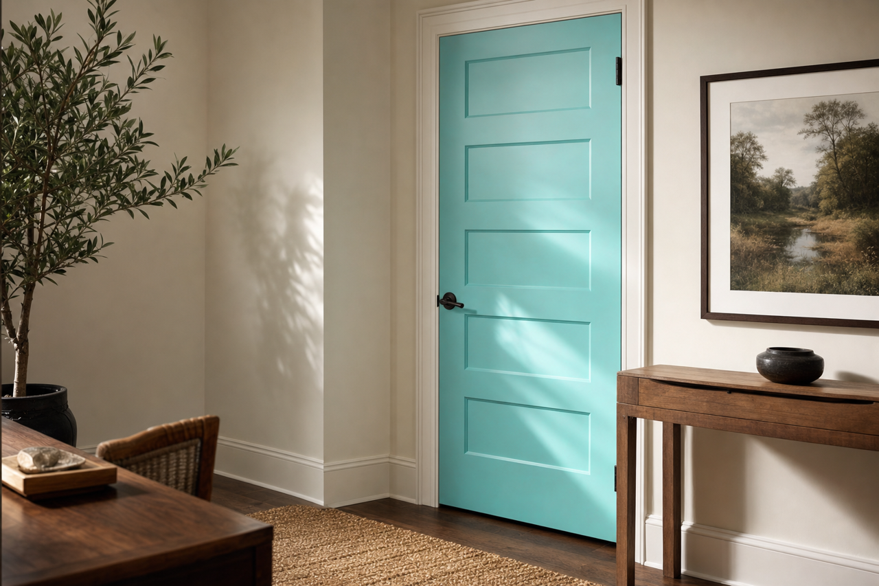 Nautical by Valspar on interior-doors
