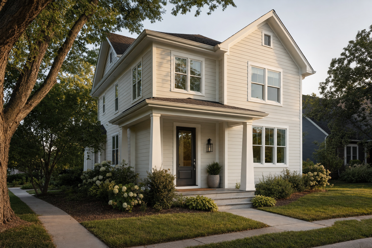 Madison White by Valspar on exterior