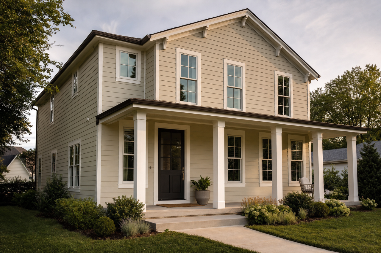 Sandy Sage by Valspar on exterior