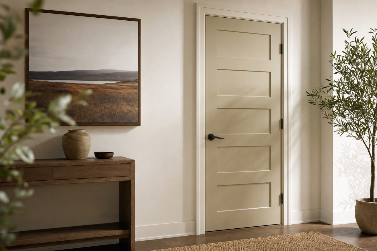 Sandy Sage by Valspar on interior-doors