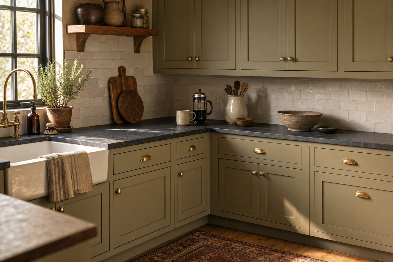 Ironclad by Valspar on cabinets