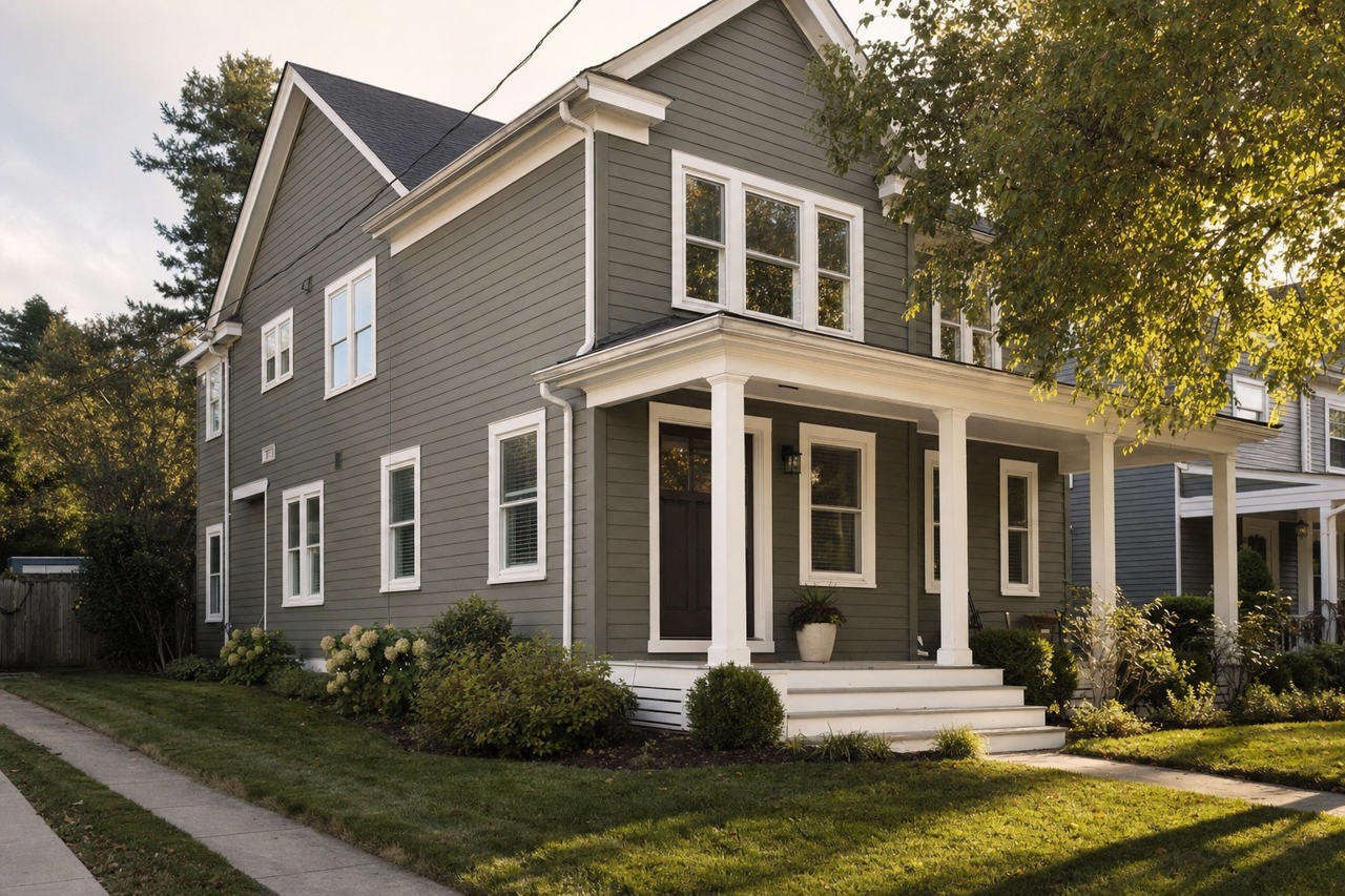 Cosmopolitan Olive by Valspar on exterior