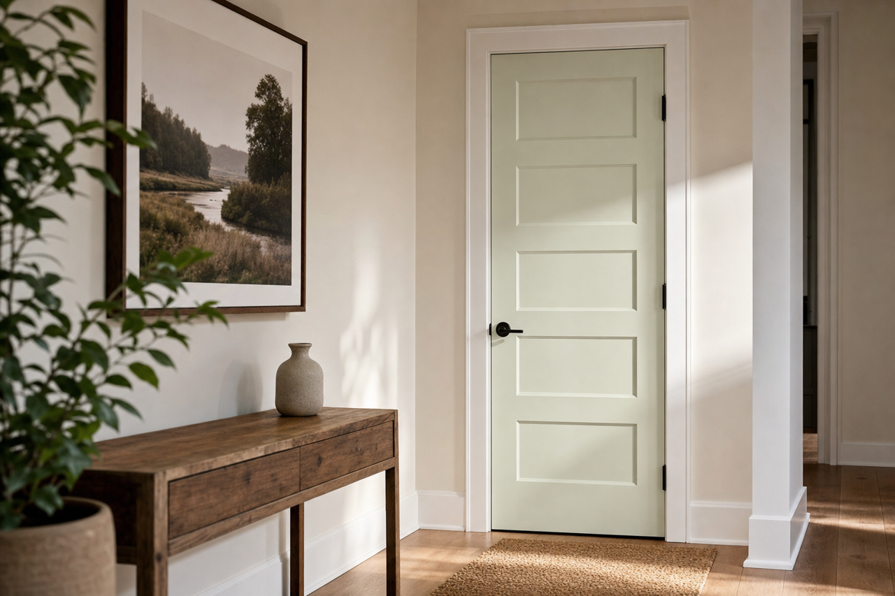 Pale Oak Grove by Valspar on interior-doors